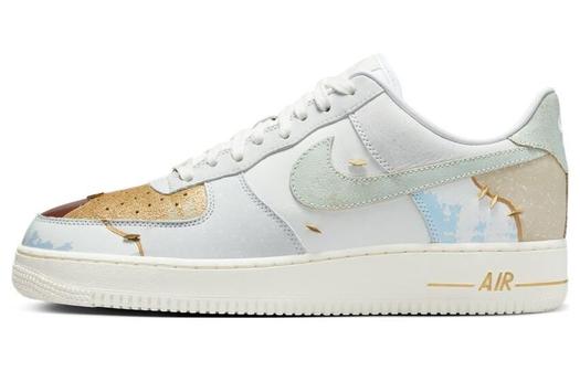 Кроссовки Nike Air Force 1 Low '07, серый/золотой