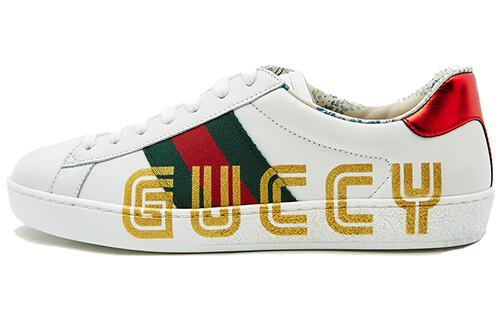 Кроссовки Gucci Ace Low 'Guccy Print', низкие, белые