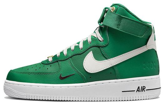 Кроссовки Nike Air Force 1 High Se '40th Anniversary, высокие, зеленый/белый