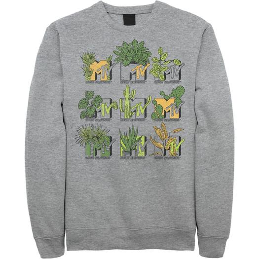 Мужской свитшот с логотипом MTV Mtve Succulents Plants Licensed Character