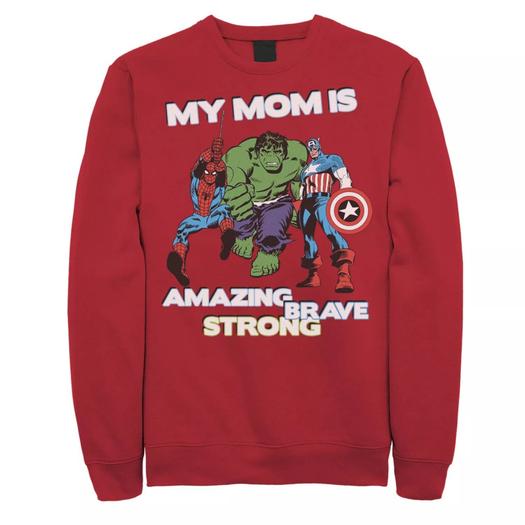 Мужской свитшот Marvel Avengers My Mom Is Amazing Brave Strong Licensed Character