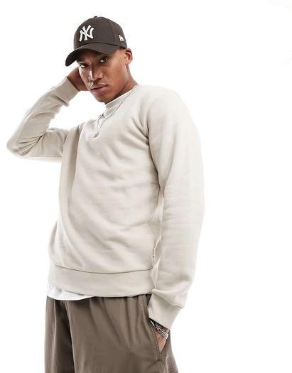 Бежевый свитшот в стиле оверсайз Jack & Jones
