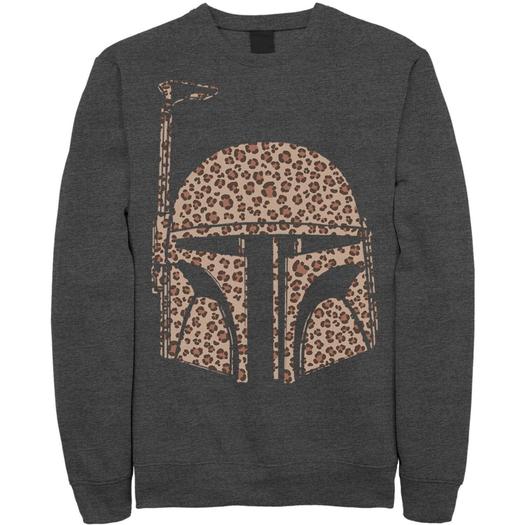 Мужской свитшот с принтом гепарда и шлемом Бобы Фетта «Звездные войны» Licensed Character