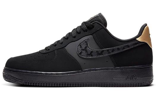 Кроссовки Nike Air Force 1 Low Nubuck Black Metallic Gold 2021