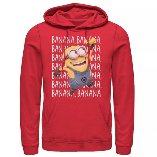 Мужской пуловер с капюшоном Despicable Me Minions Gone Bananas Licensed Character