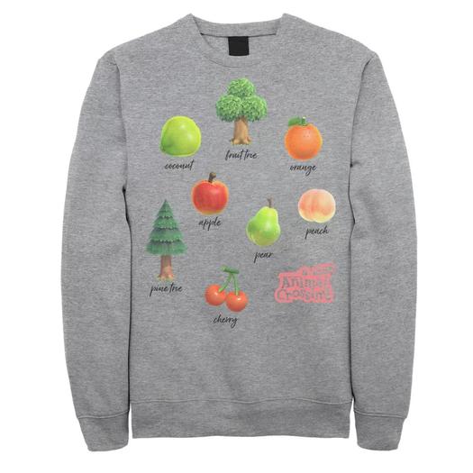 Мужской свитшот Animal Crossing New Horizons Fruit And Trees Licensed Character