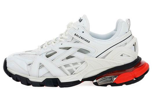 Кроссовки Balenciaga Track.2, низкие, бело-красные