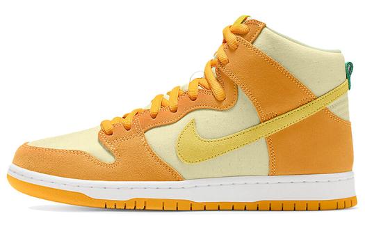 Кроссовки Nike SB Dunk High, кремово-желтый/оранжевый