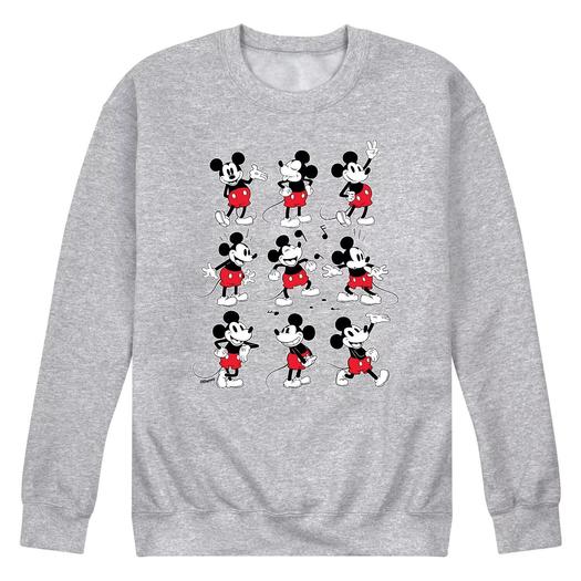 Мужской флисовый свитшот Disney's Mickey Mouse Poses Grid Licensed Character