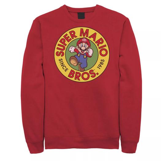 Мужской свитшот со значком Nintendo Super Mario Bros с 1985 года Licensed Character