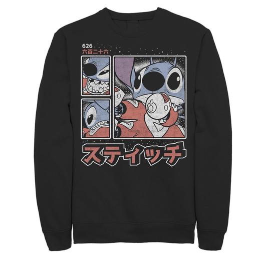 Мужской свитшот Disney Lilo & Stitch 626 Stitch Day со вставками кандзи