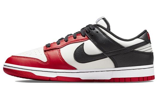 Кроссовки Nike Dunk Low EMB, белый/красный/черный