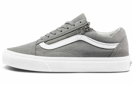 Кроссовки Vans Unisex Old Skool Zip Low-Top Sneakers Grey 'Gray White'