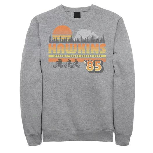 Мужской свитшот в стиле ретро «Stranger Things Hawkins Strange Things 85» Licensed Character
