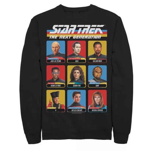 Мужской свитшот с участием актеров Star Trek Next Generation 9 Licensed Character