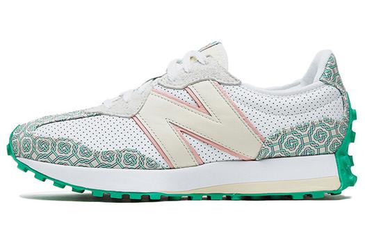 Кроссовки New Balance NB 327 Unisex, белый/зеленый/бежевый