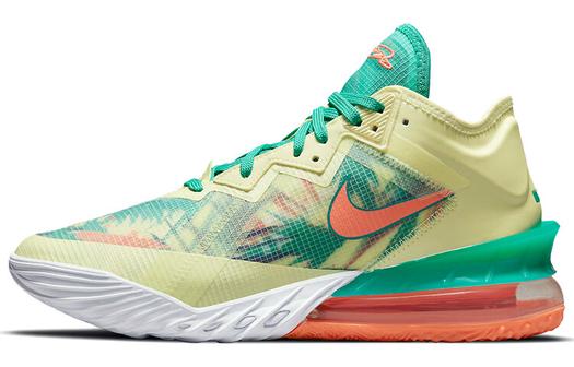 Кроссовки Nike LeBron 18 Low, светло-желтый/зеленый