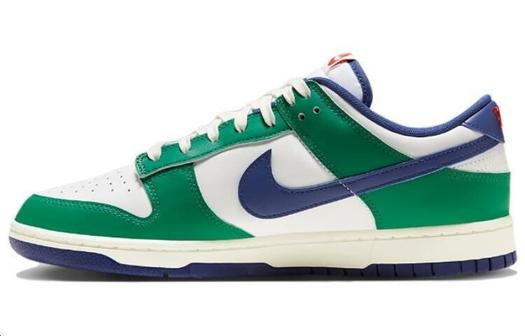 Кроссовки Nike Dunk Low Retro, белый/зеленый/синий