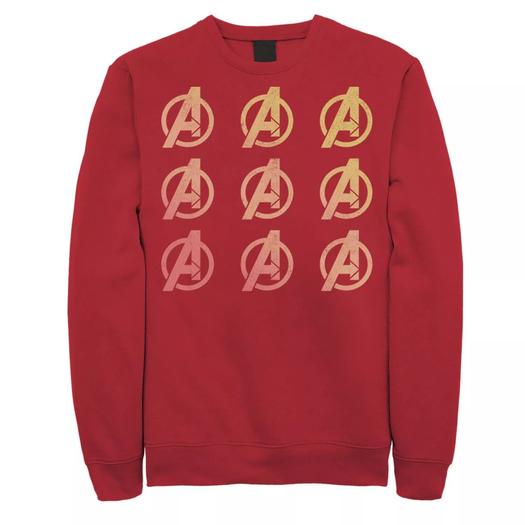 Мужской свитшот с градиентным логотипом Marvel Avengers Stack Licensed Character