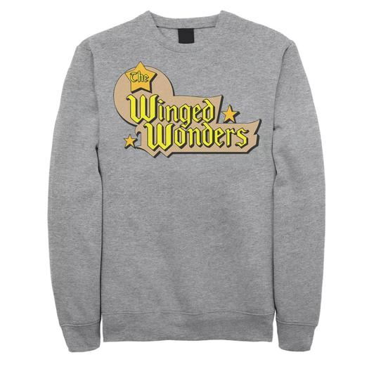 Мужской свитшот с текстовым логотипом The Winged Wonders DC Comics