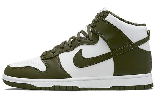 Кроссовки Nike Dunk High, белый/хаки