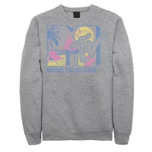 Мужской свитшот с неоновым логотипом MTV Beach Licensed Character