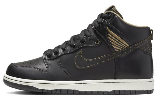 Кроссовки Nike SB Dunk High, черный/золотой
