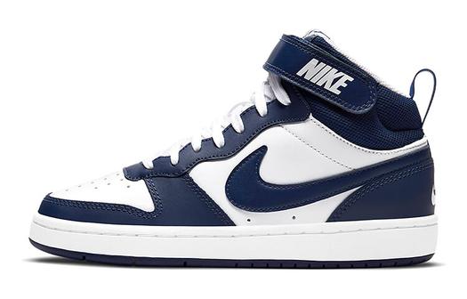 Кроссовки Nike Court Borough Mid 2, белый/темно-синий