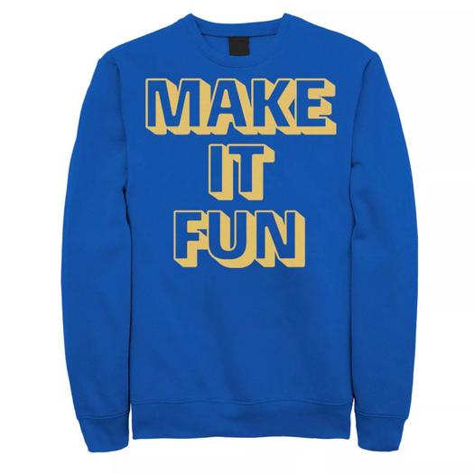 Мужской свитшот с текстовым контуром Fifth Sun Make It Fun Licensed Character