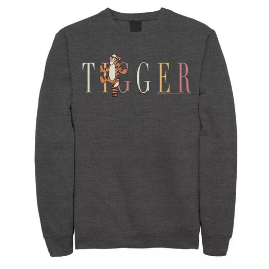Мужской свитшот Disney Winnie The Pooh Tigger Name Title Licensed Character
