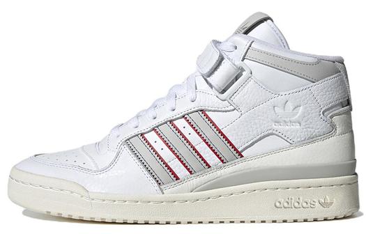 Кроссовки adidas originals Forum Mid White Grey Red