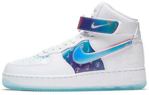 Кроссовки Nike Air Force 1 High, белый/голубой