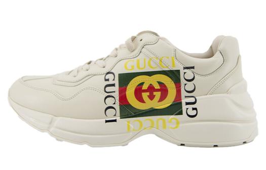 Кроссовки Gucci Rhyton с логотипом, цвет слоновой кости