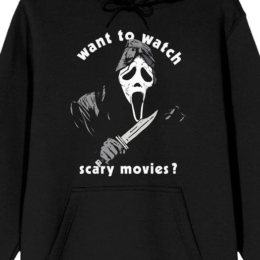 Мужская толстовка с капюшоном Ghostface Want To Watch Licensed Character