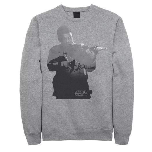 Мужской флисовый пуловер с рисунком Finn Silhouette Star Wars