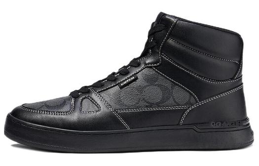 Кроссовки COACH Skateboard Shoes Men High-Top Black
