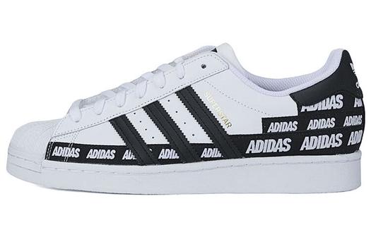 Кроссовки Adidas Originals Superstar 'Wordmark Heel Stripe - White Black'