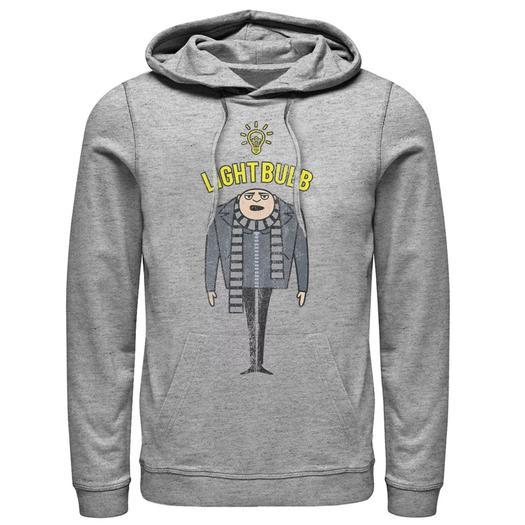 Мужской пуловер с капюшоном Despicable Me Minions Gru Light Bulb Licensed Character