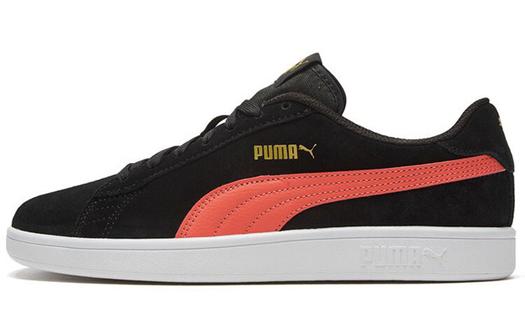 Кроссовки PUMA Smash V2 Retro Casual Skateboarding Shoes Unisex Black Coral Red