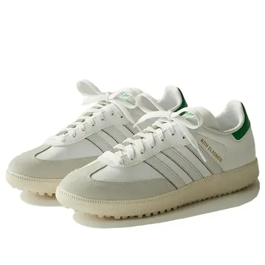 Кроссовки Kith x Adidas Samba Spikeless Golf 'White Green', белый