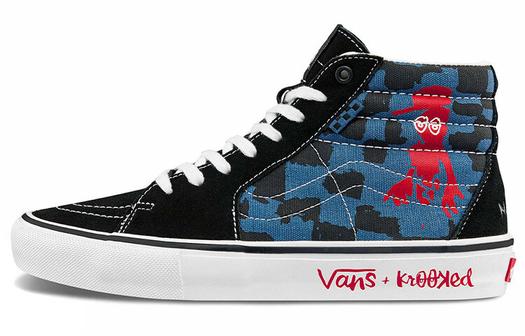Кроссовки Vans Sk8-Hi Krooked By Natas For Ray Black Blue