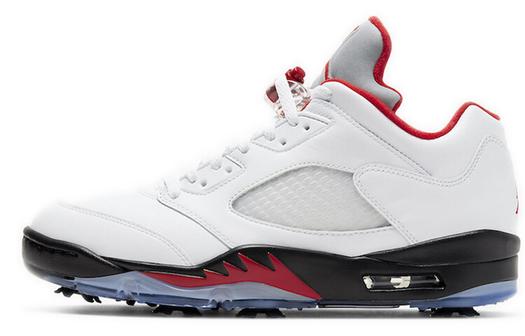 Кроссовки JORDAN 5 Retro Low Golf Fire Red Silver Tongue