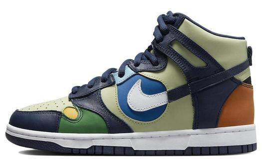 Кроссовки Nike Dunk High, светло-зеленый/темно-синий