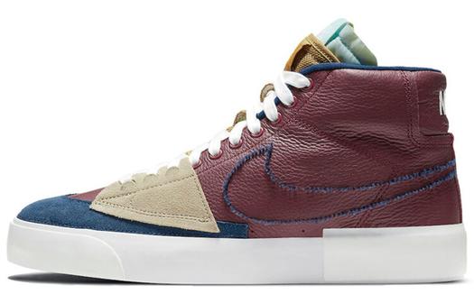 Кроссовки Nike Sb Zoom Blazer Mid Edge, красный/темно-синий