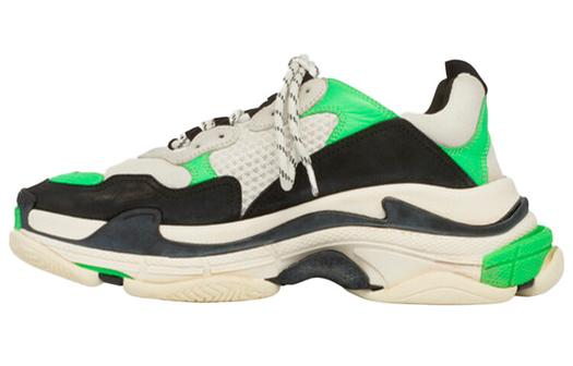 Кроссовки Balenciaga Triple S Chunky Male, черно-серо-бело-зеленые