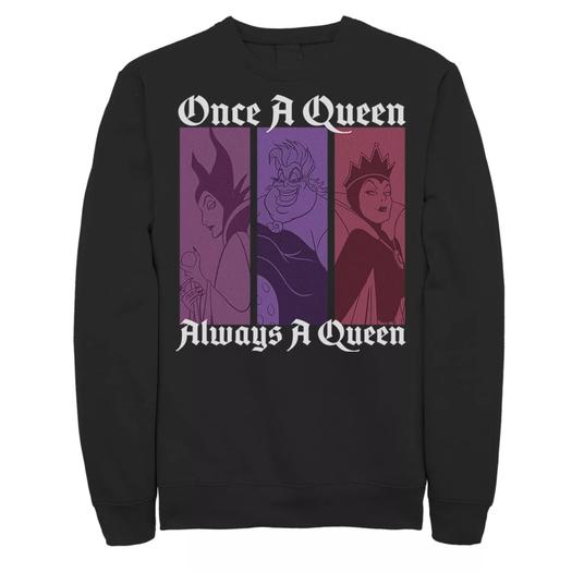 Мужской свитшот Disney Villains Once A Queen Always A Queen