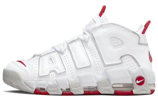 Кроссовки Nike Air More Uptempo 96 White Grey Fog University Red