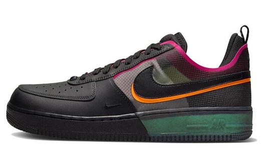 Кроссовки Nike Air Force 1 React, черный/оранжевый/розовый