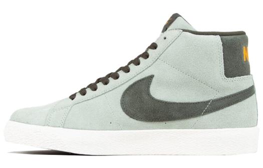 Кроссовки Nike Sb Blazer Mid, светло-серый/зеленый