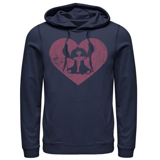 Мужская толстовка с капюшоном Disney Lilo & Stitch Heart Stitch ко Дню святого Валентина